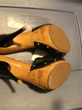 Rue21 Black Studded High Heel Mules